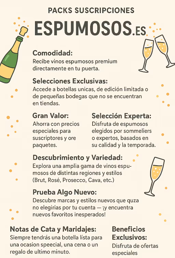 Ventajas de comprar vinos espumosos en suscripción mensual